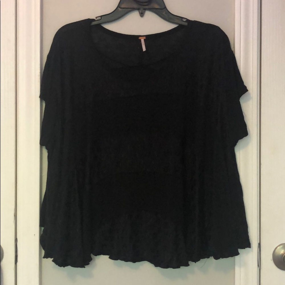 Free People high low back flower top